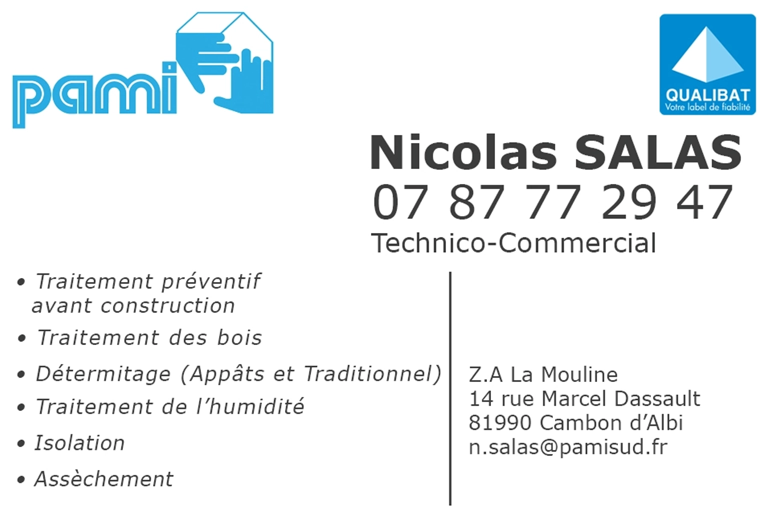 Nicolas SALAS Techniciens PAMI 12 intervenant sur un chantier de traitement de la mérule en Aveyron