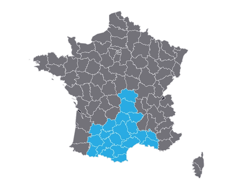 carte france zones intervention mérule PAMI sud sud est