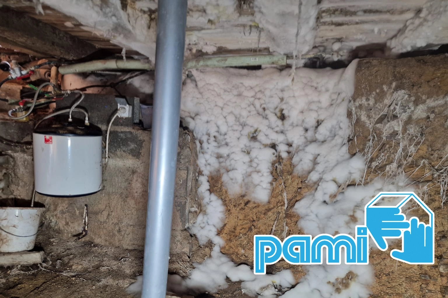 Maçonnerie dégradée observée lors d'un chantier dans le Puy-de-Dôme